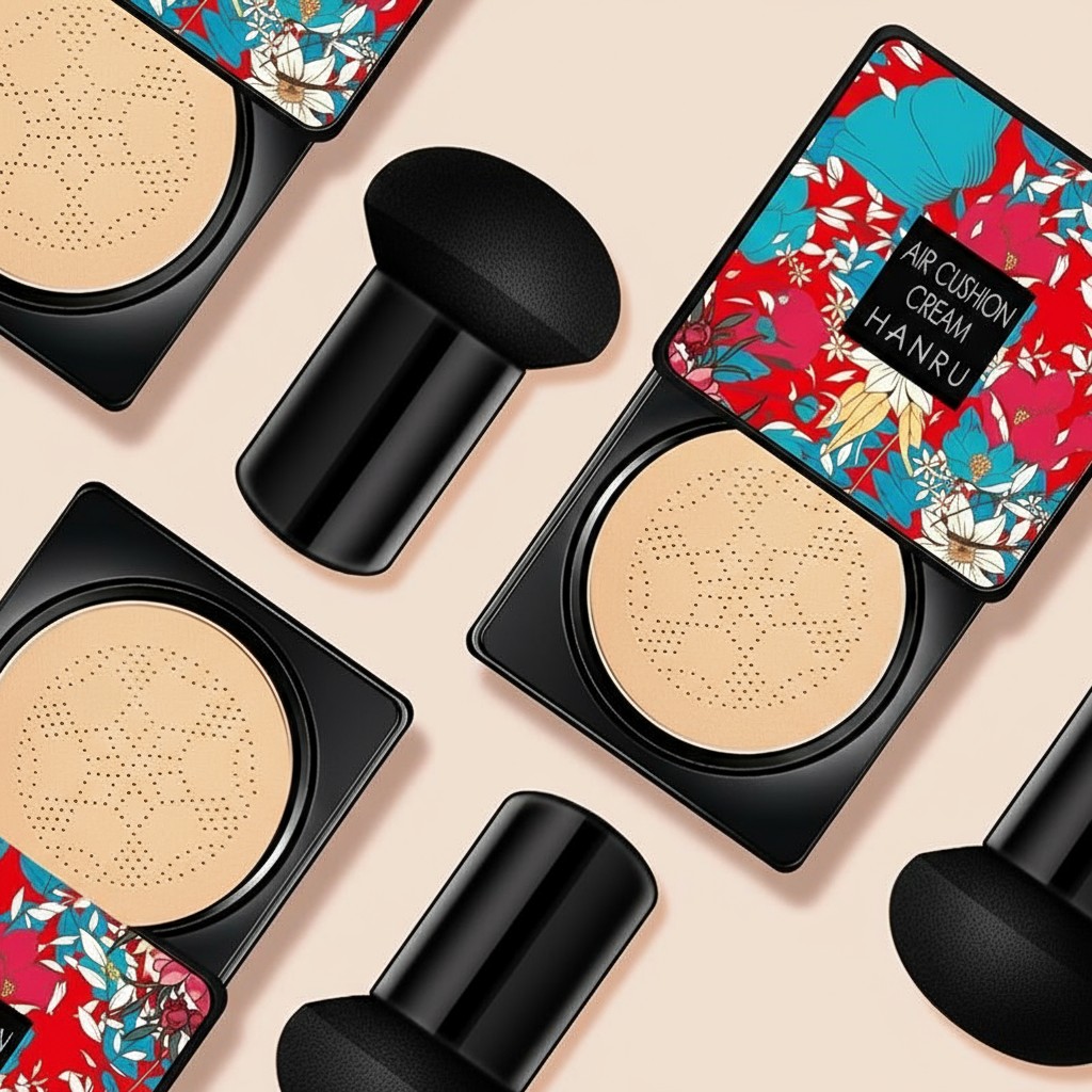 Base de Cabeça de Cogumelo, Almofada BB Cream, Base de Cobertura Total Leve e Sem Defeitos, Maquiag
